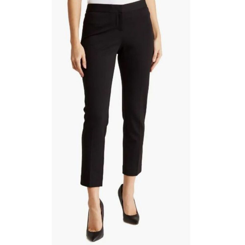 Amanda + Chelsea Women's Black Cropped Straight Leg Pants Size 2